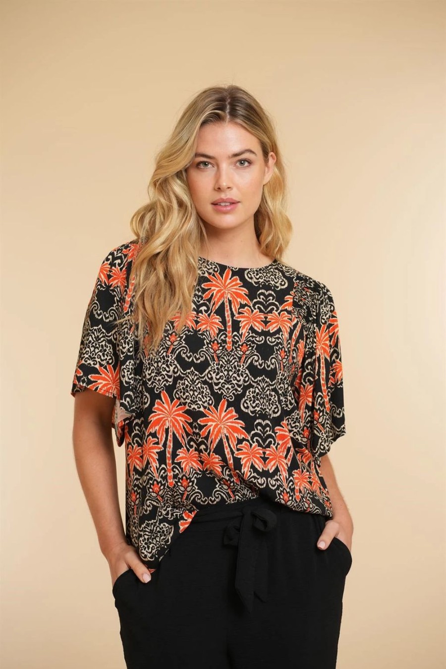 Tops & T-Shirts | Geisha Fashion Geisha Dames Top Met Print 43237-20