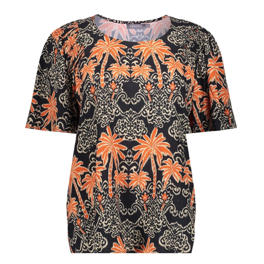 Tops & T-Shirts | Geisha Fashion Geisha Dames Top Met Print 43237-20