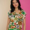 Tops & T-Shirts | Geisha Fashion Geisha Dames Top Met Matching Prints 42161-20