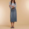 Rokken | Geisha Fashion Geisha Dames Denim Maxi Rok 46001-10