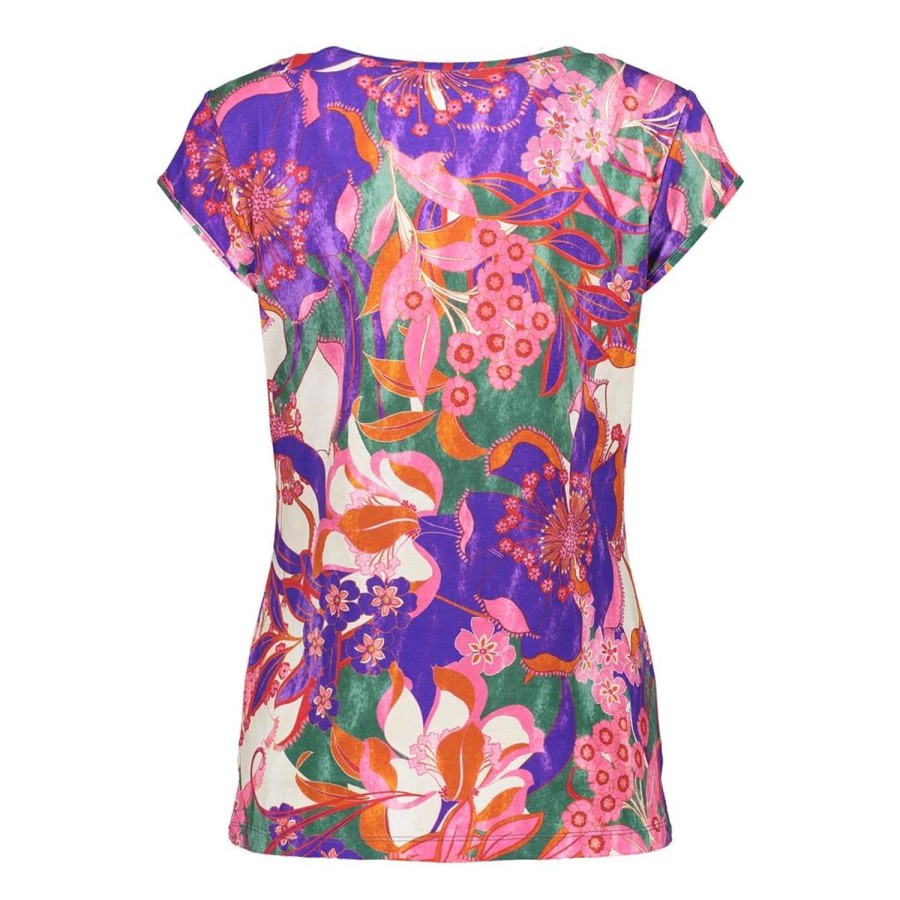 Tops & T-Shirts | Geisha Fashion Geisha Dames Tricot Top Met Print 42052-60 Kate