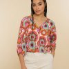 Tops & T-Shirts | Geisha Fashion Geisha Dames Top Met Vintage Bloemenprint 43264-20