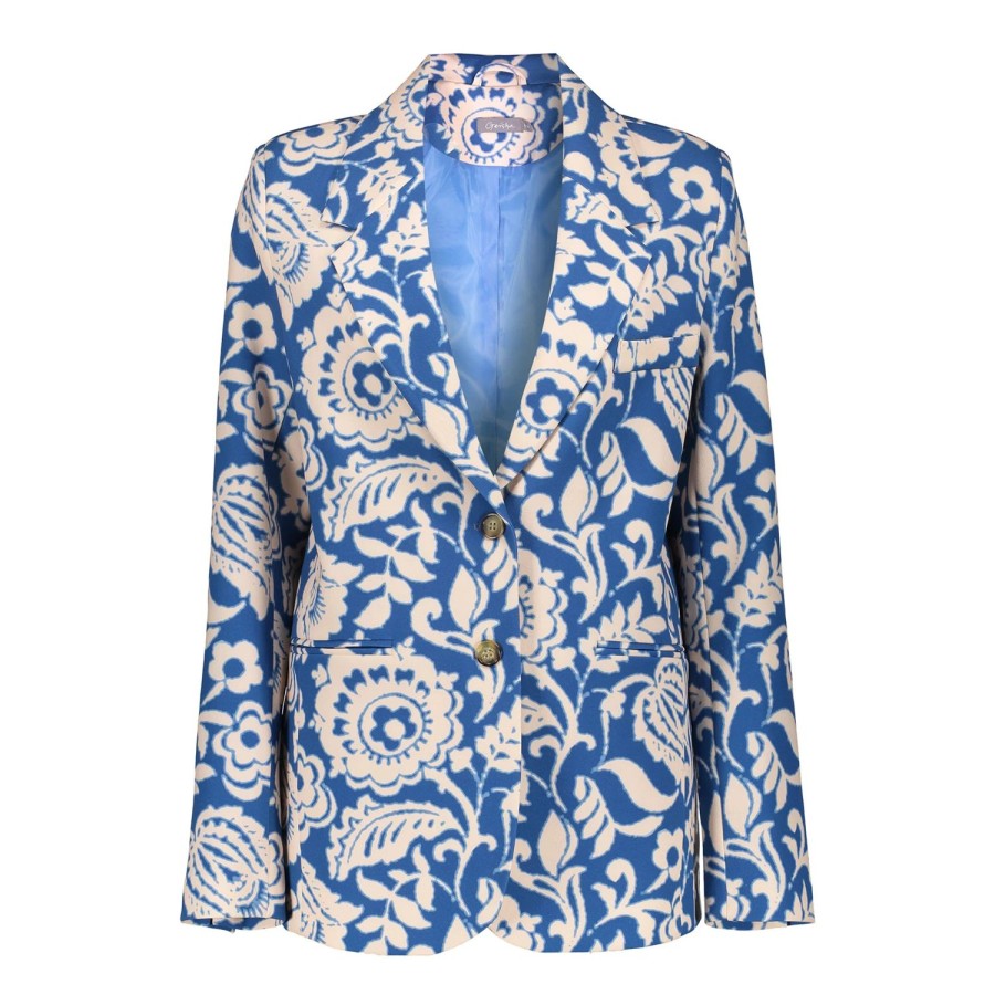 Jasjes & Blazers | Geisha Fashion Geisha Dames Blazer Met Bloemenprint 45052-32