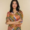 Tops & T-Shirts | Geisha Fashion Geisha Dames Top Met Vintage Bloemenprint 43263-20