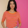 Tops & T-Shirts | Geisha Fashion Geisha Dames Gebreide Top Met Streepprint 44041-14