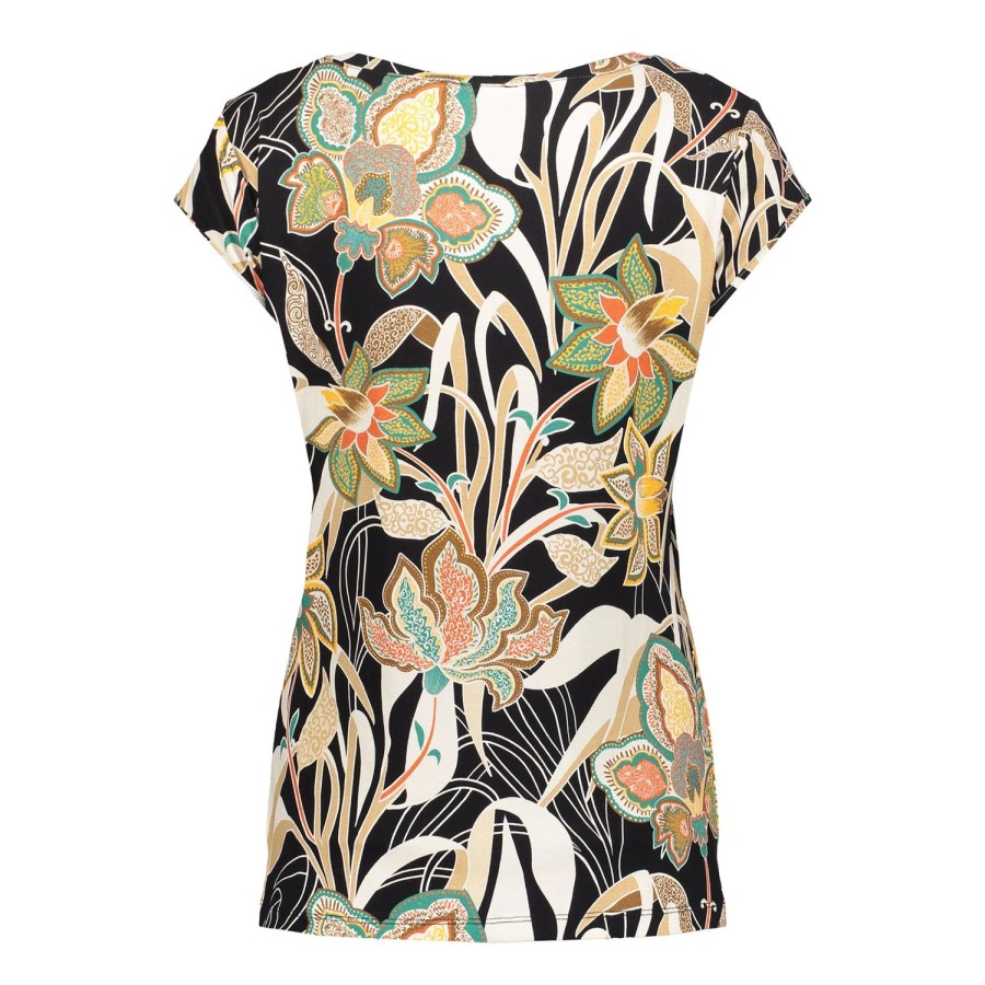 Tops & T-Shirts | Geisha Fashion Geisha Dames Tricot Top Met Print 42052-60 Kate