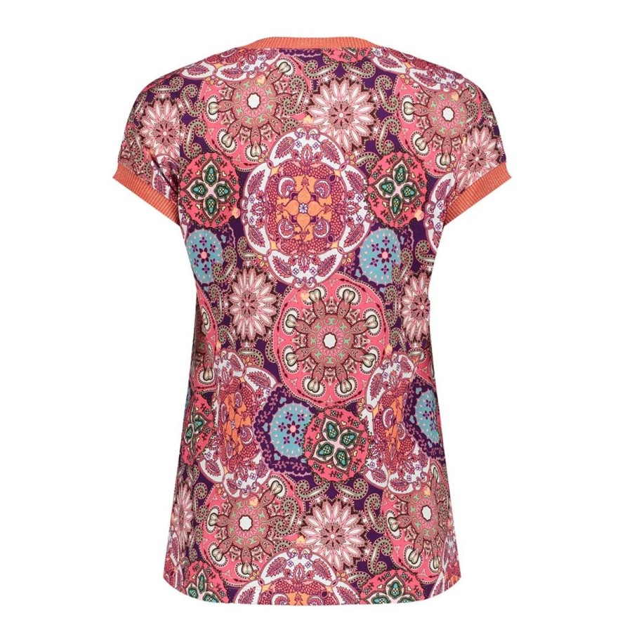 Tops & T-Shirts | Geisha Fashion Geisha Dames Top Met Print 42053-60 Sarah