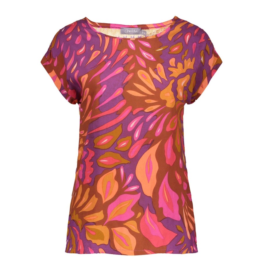 Tops & T-Shirts | Geisha Fashion Geisha Dames Top Met Print 43257-20