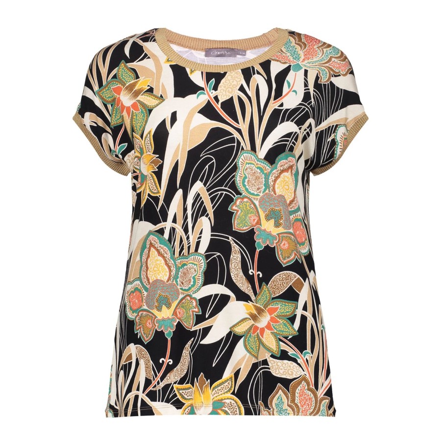 Tops & T-Shirts | Geisha Fashion Geisha Dames Top Met Print 42053-60 Sarah