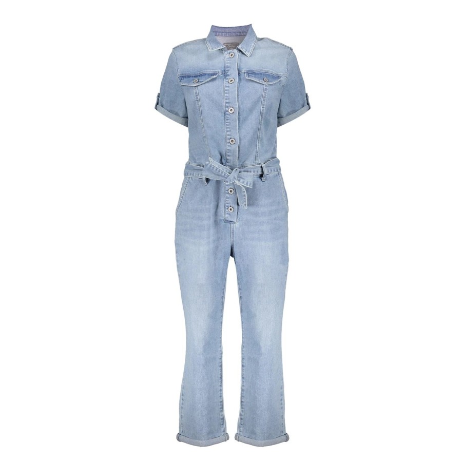 Jurken & Jumpsuits | Geisha Fashion Geisha Dames Denim Jumpsuit 41002-10