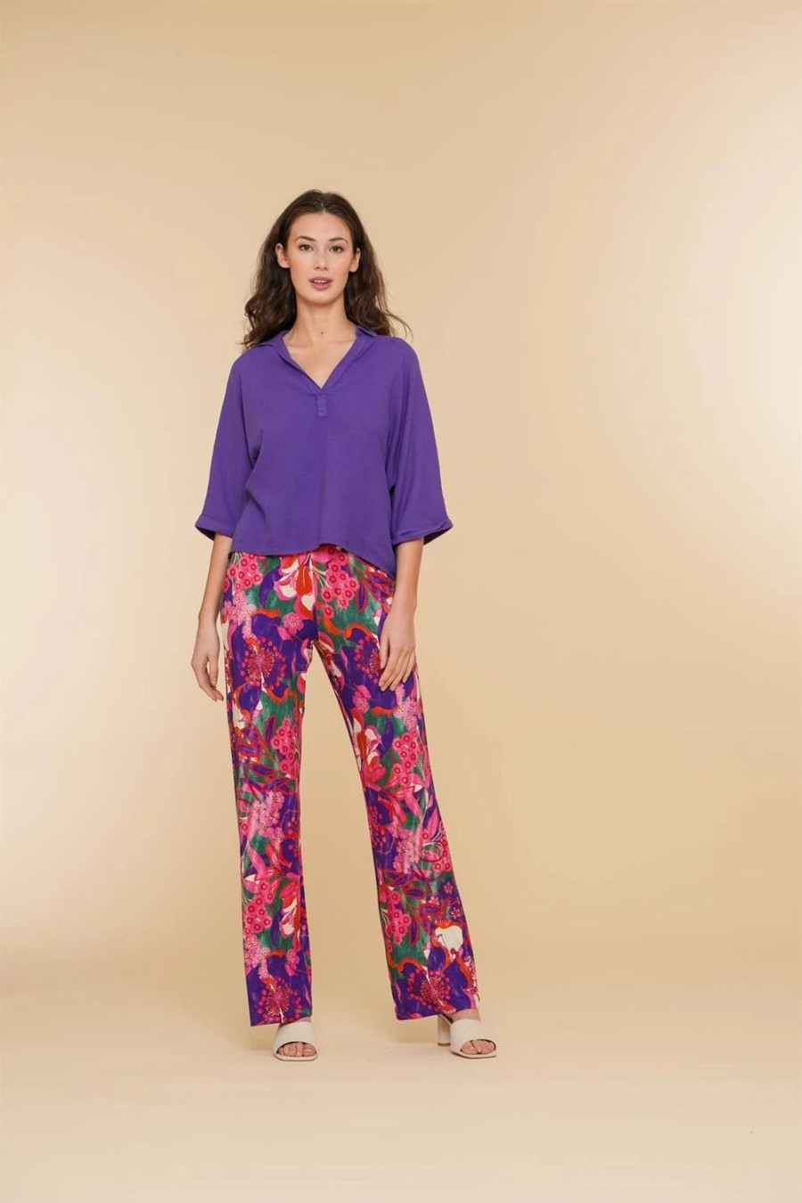 Tops & T-Shirts | Geisha Fashion Geisha Dames Blouse Met Wijde Mouwen 43334-70