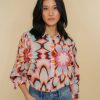 Blouses | Geisha Fashion Geisha Dames Blouse Met Bloemige Print 43465-20