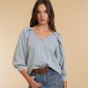 Tops & T-Shirts | Geisha Fashion Geisha Dames Lyocell Top Met 3/4 Mouwen 43014-10