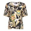 Tops & T-Shirts | Geisha Fashion Geisha Dames Tricot T-Shirt Met Print 42051-60 Jazz